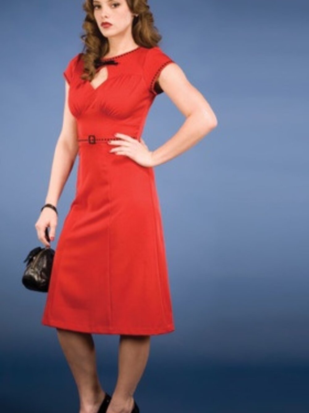Stop Staring red key hole dress